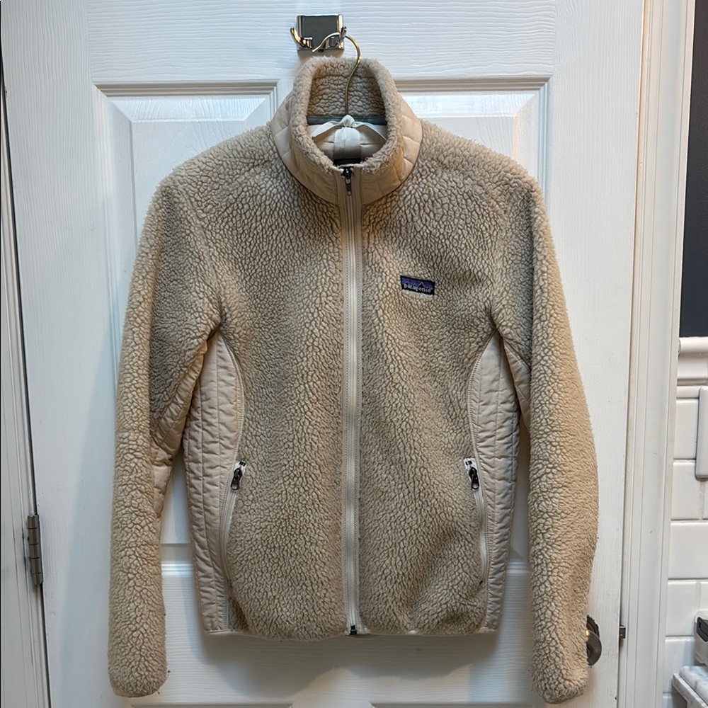 VGUC- Vintage Patagonia Synchilla Ivory Retro-X Full Zip Jacket